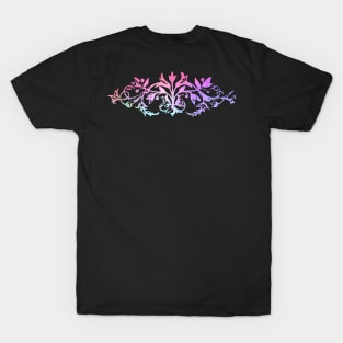 Silhouette Flower Pastel Abstract Pattern T-Shirt